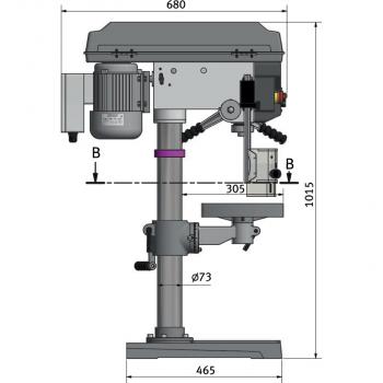 OPTIdrill D23Pro Tischbohrmaschine 230V mit Keilriemenantrieb